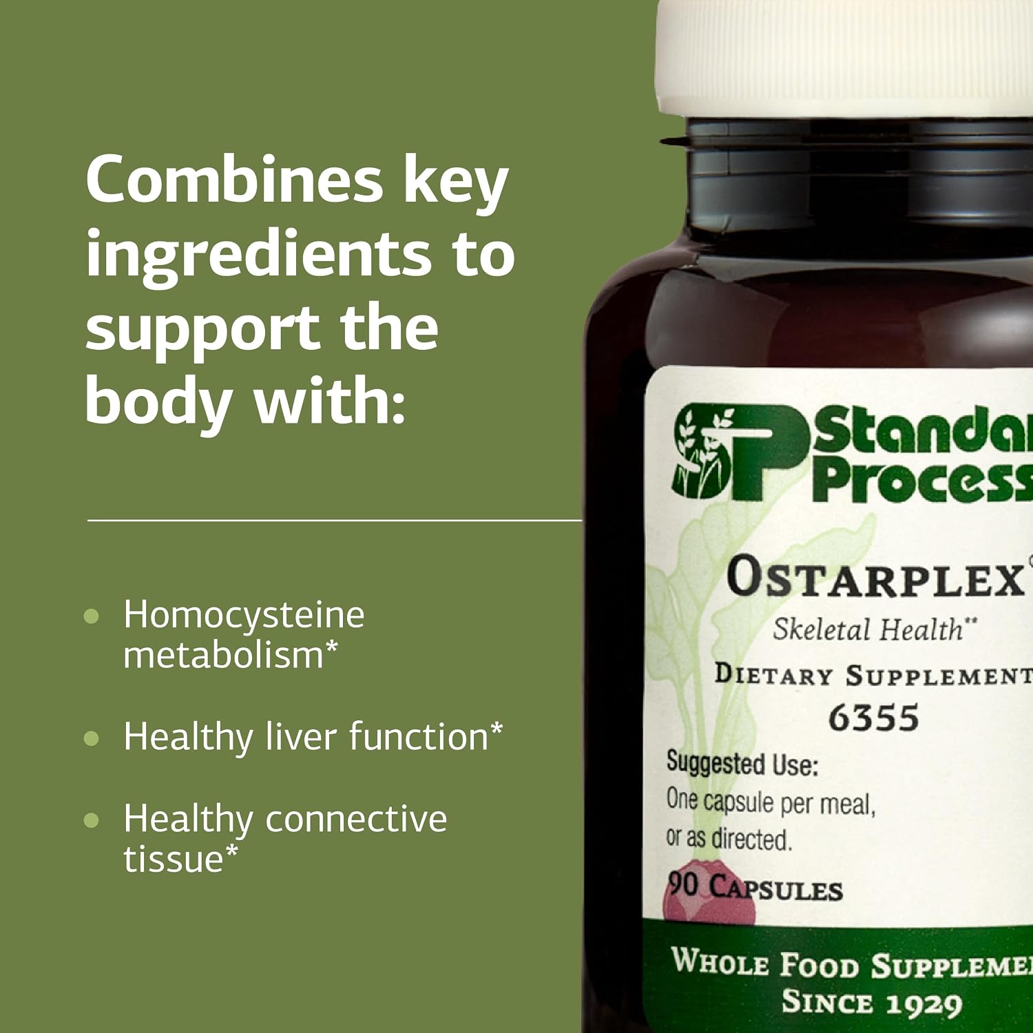 Standard Process Ostarplex - Connective Tissue & Liver Health Supplement with Vitamin B6 - 90 Capsules - görsel 4