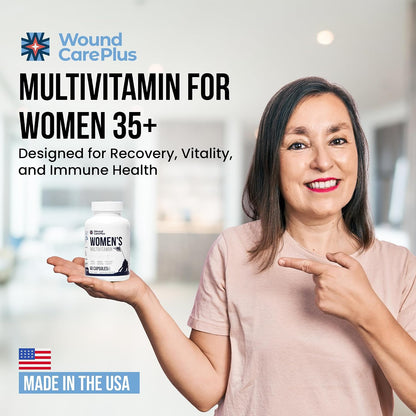 Wound Care Plus Women's Multivitamin - Complete Vitamin & Mineral Complex - 60 Capsules