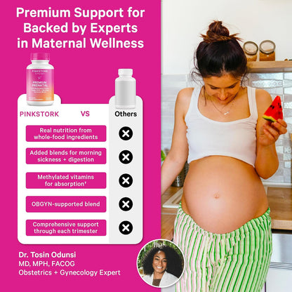 Pink Stork Premium Prenatal Vitamins for Women, 60 Capsules