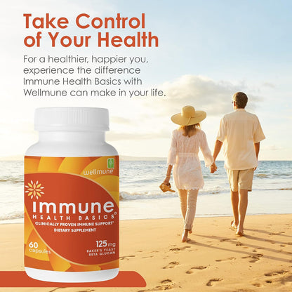 Immune Health Basics Ultra Strength Immunity - Wellmune Beta Glucan 125 mg - 60 Capsules