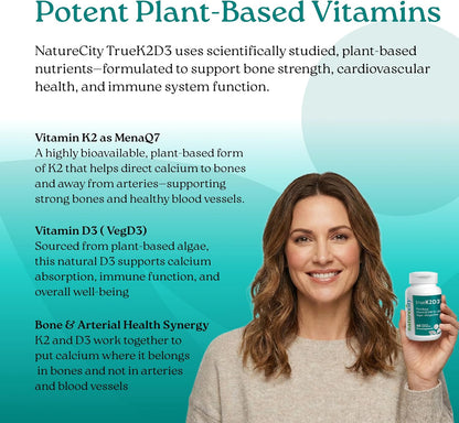 NatureCity TrueK2D3 – Plant-Based Vitamin D3 – Third‑Party Tested: Made in a cGMP‑certified facility in the USA – Image 4