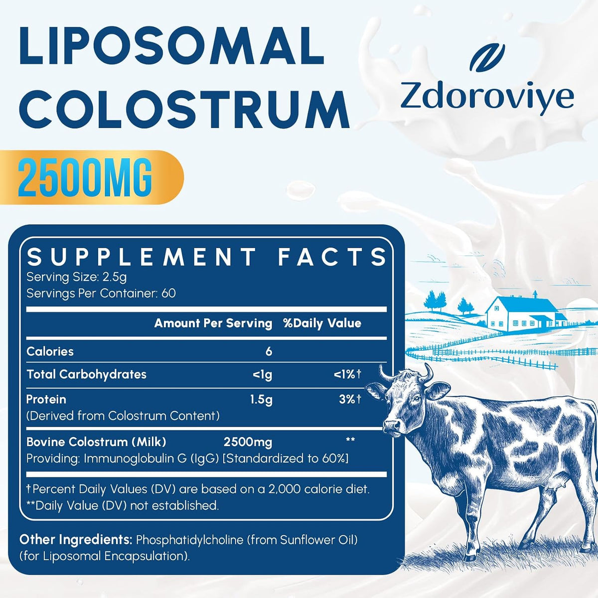 Zdoroviye Liposomal Bovine Colostrum Powder – Image 2