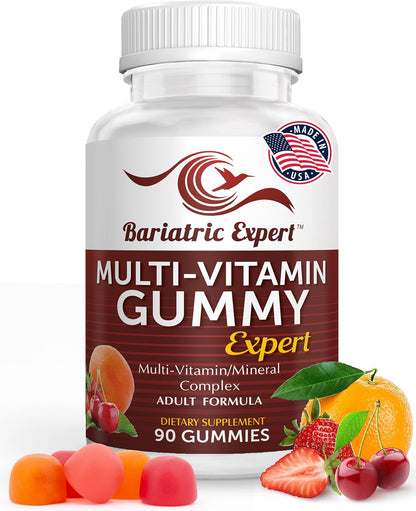 Bariatric Expert Multivitamin Gummies – Fast-Melting Food Supplement for Post-Gastric Sleeve and Bypass – 90 Count