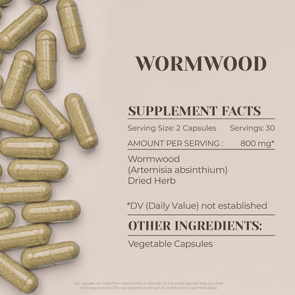 Wormwood 60 Capsules – High-Potency Herbal Food Supplement
