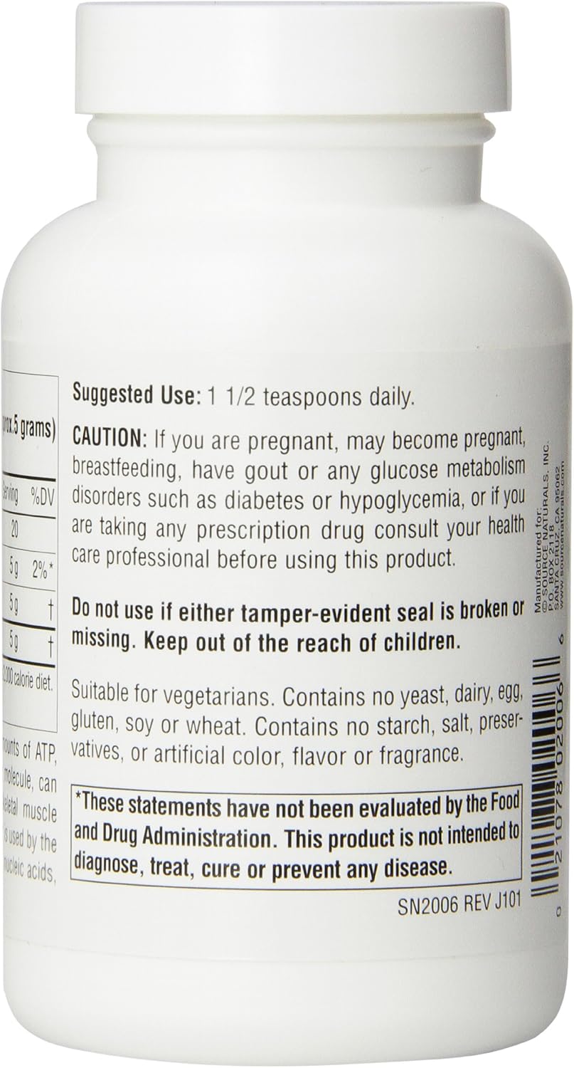 Source Naturals D-Ribose Powder, 100g - Cellular Energy Support* - görsel 4