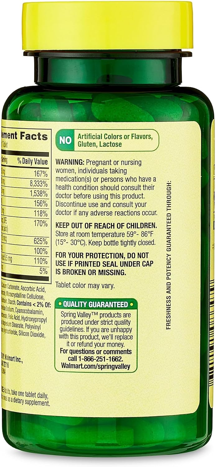 Super Vitamin B Complex - Tablets with B6, B12, C, Thiamine, Biotin, Folate, Pantothenic Acid, Riboflavin (100 Count) - görsel 5