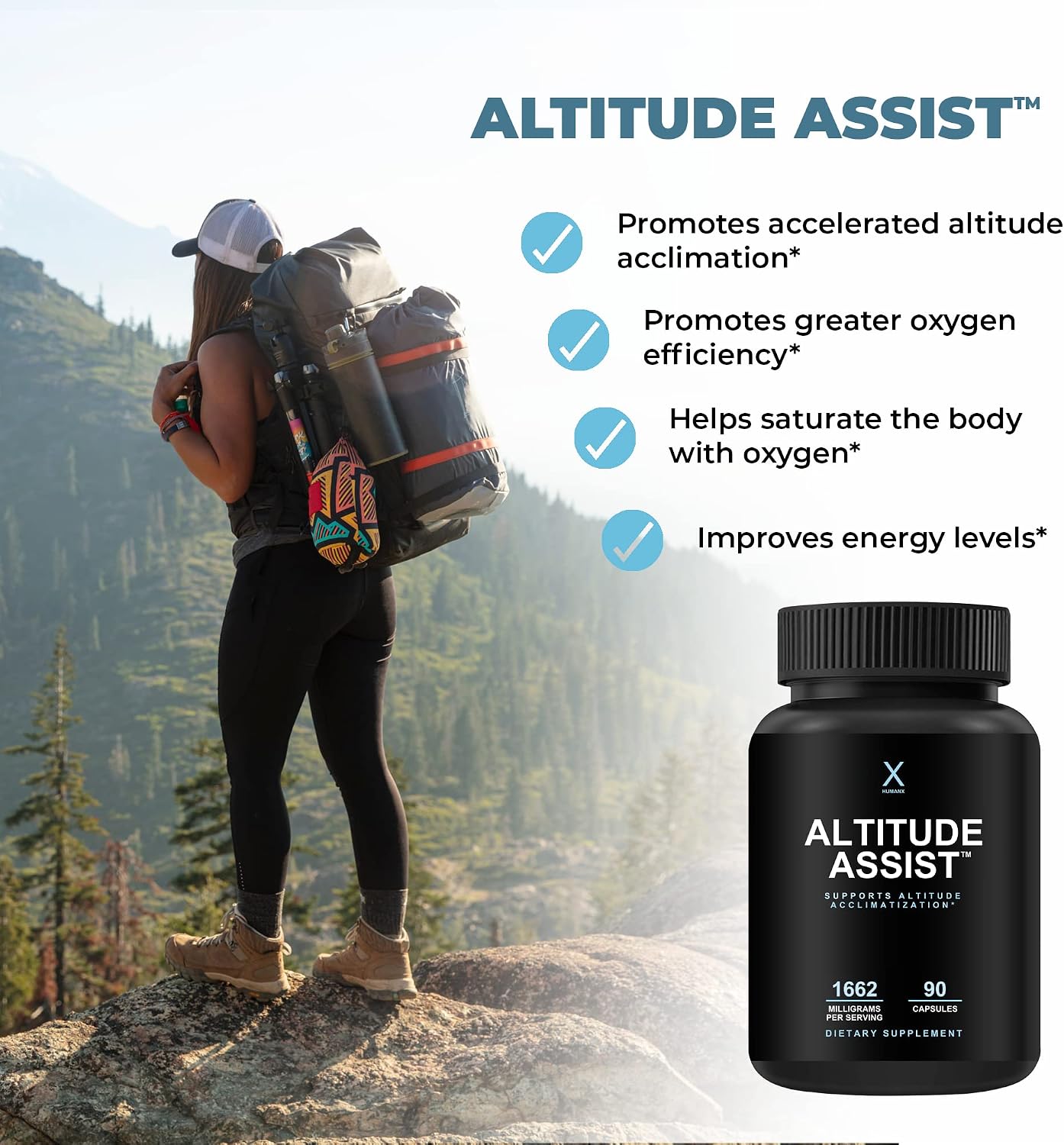 Altitude Assist - Altitude Sickness Prevention Supplement - by HumanX - görsel 3