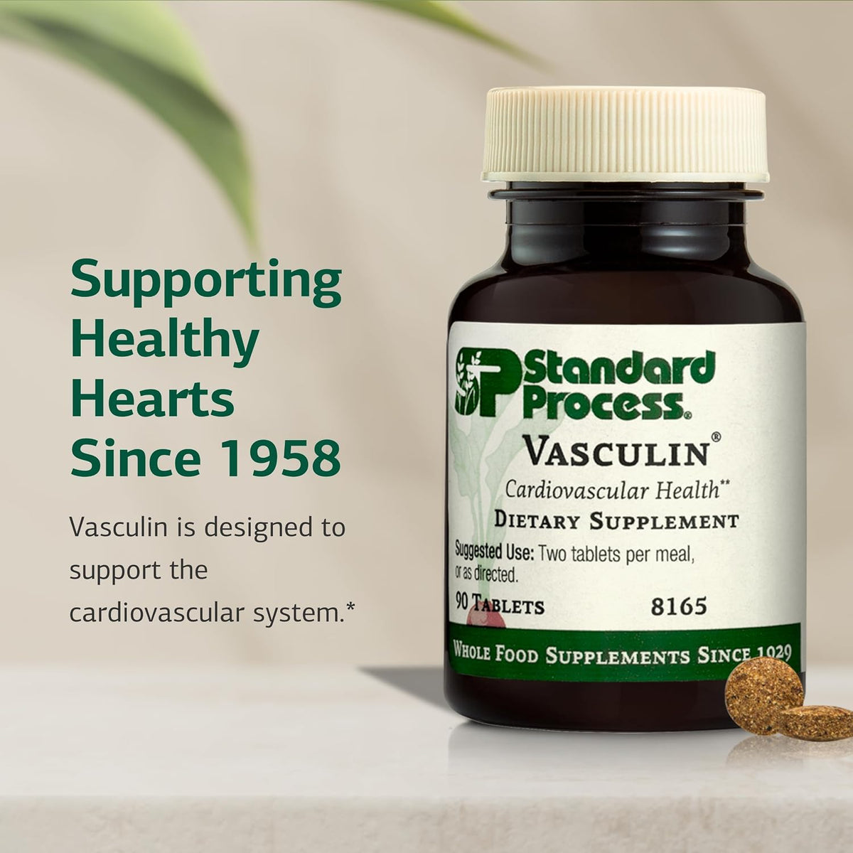 Standard Process Vasculin - Cardiovascular & Heart Health Support - 90 Tablets (45 Servings) - görsel 3