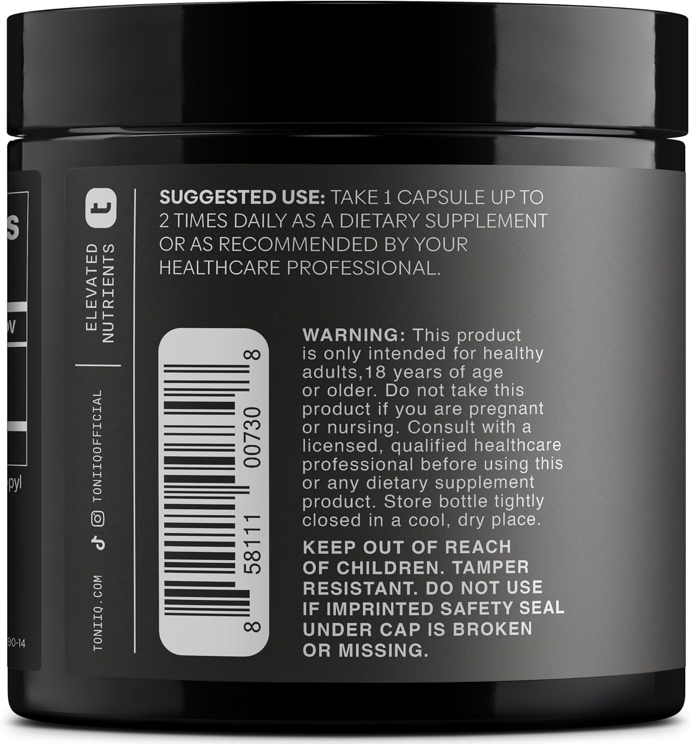 Toniiq Maca Root Ultra High Potency 20:1 Extract - Black, Red and Yellow Maca Complex - 90 Capsules - görsel 8