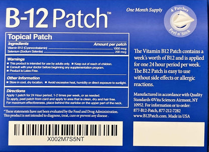 Vita Sciences Vitamin B12 Application - Extra Strength Formula for Men and Women, 1 Month Supply. Supports Normal Energy Release, Psychological Function and Metabolism - Pack of 3