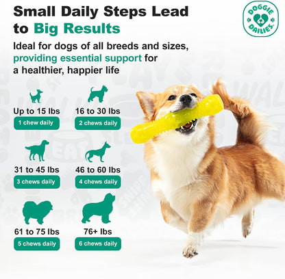 Doggie Dailies Probiotics for Dogs with Prebiotics - Duck Flavour Soft Chews (225 Count)