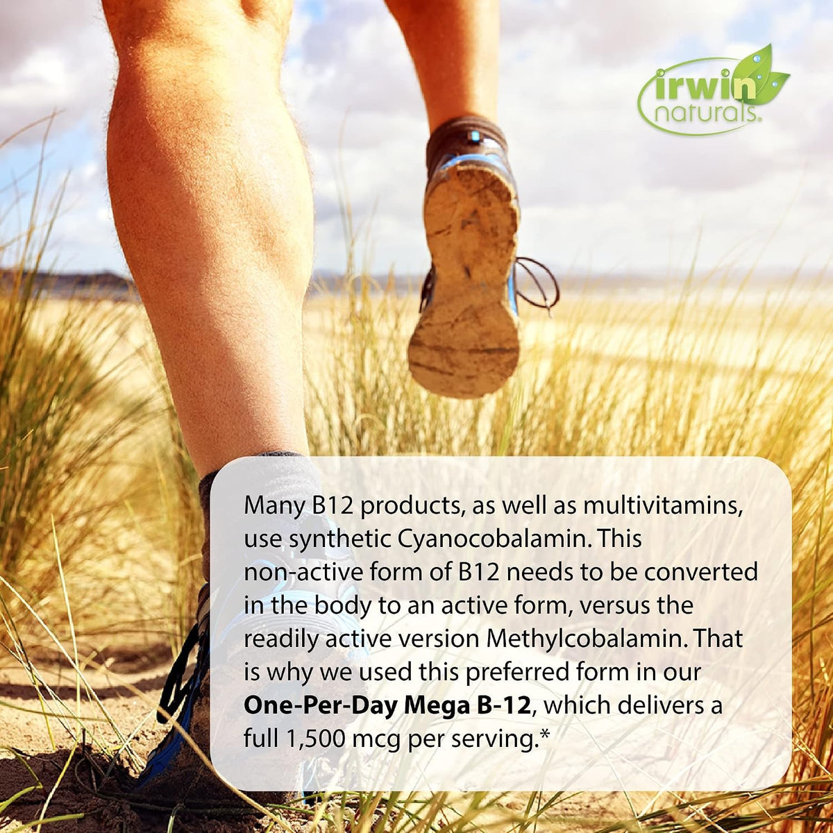 Irwin Naturals One-Per-Day Mega B-12, 1,500mcg Methylcobalamin, 60 Liquid Softgels - görsel 3