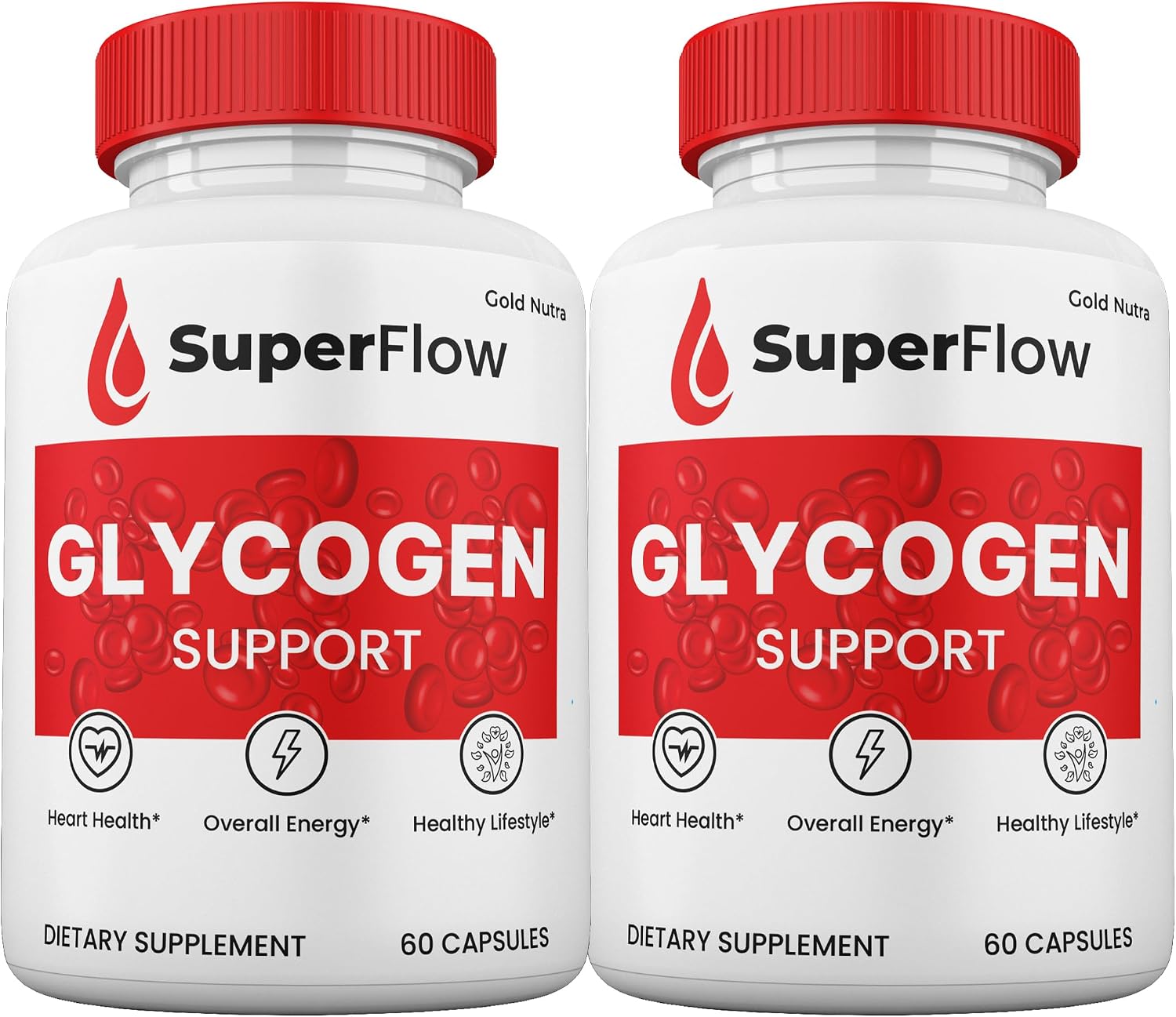 (2 Pack) Super Flow Blood Support Capsules, SuperFlow Glycogen Pills All Natural Supplement, 2-Month Supply - görsel 1