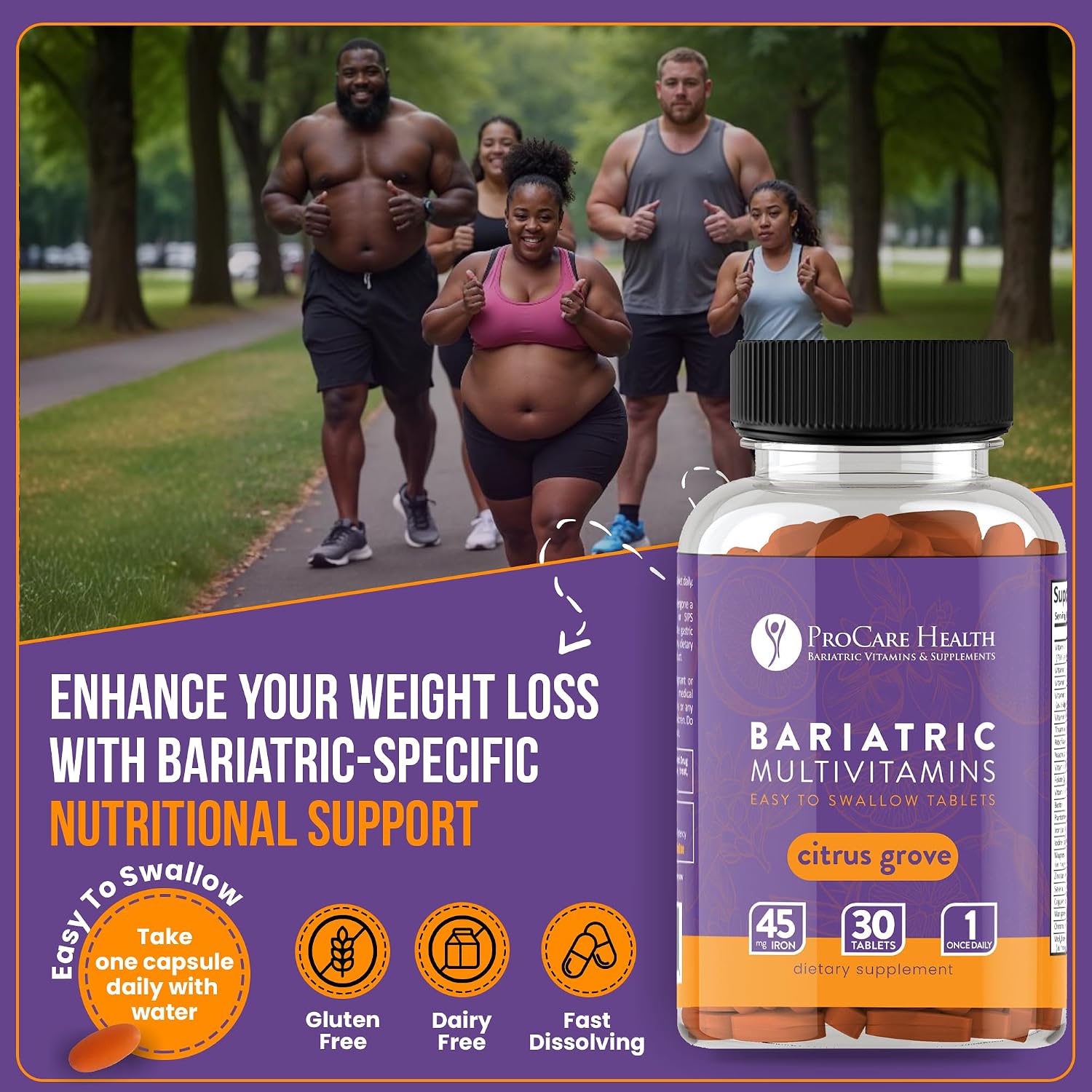 ProCare Health Bariatric Multivitamin with Iron 45mg - 30 Tablets - görsel 4