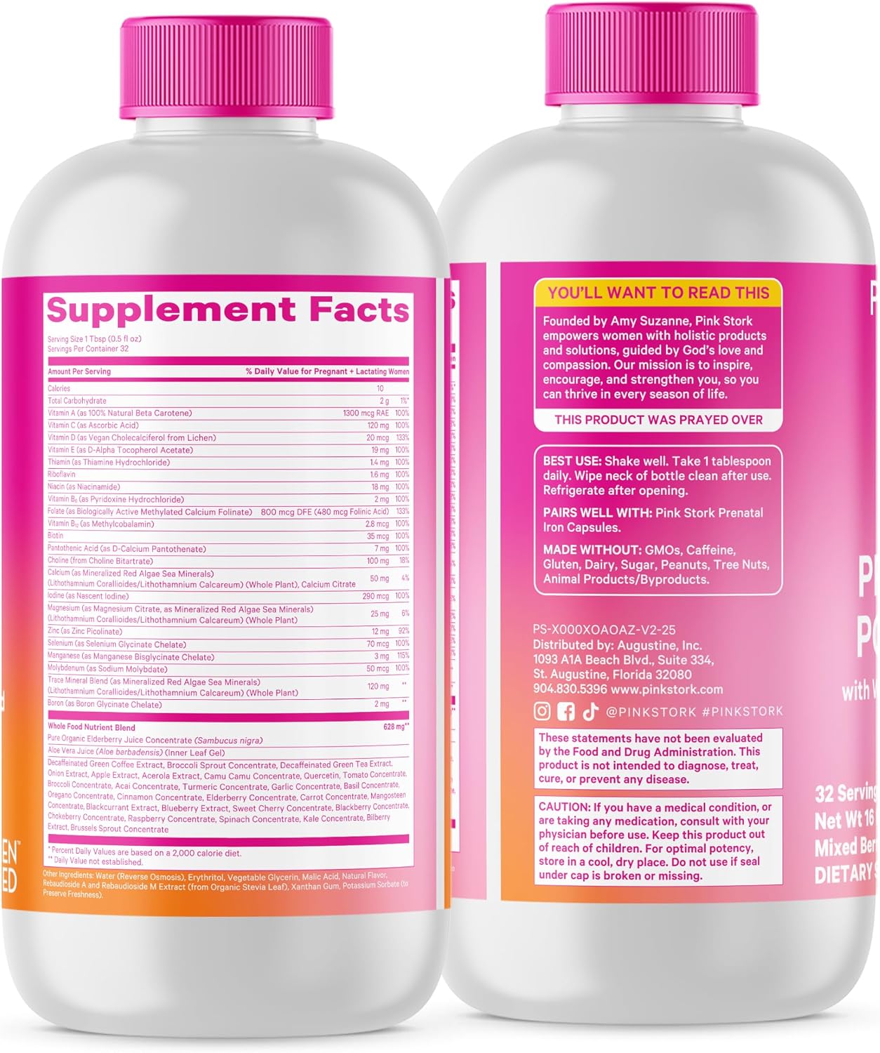 Pink Stork Liquid Prenatal Vitamins for Women – Berry, 64 Servings - görsel 8