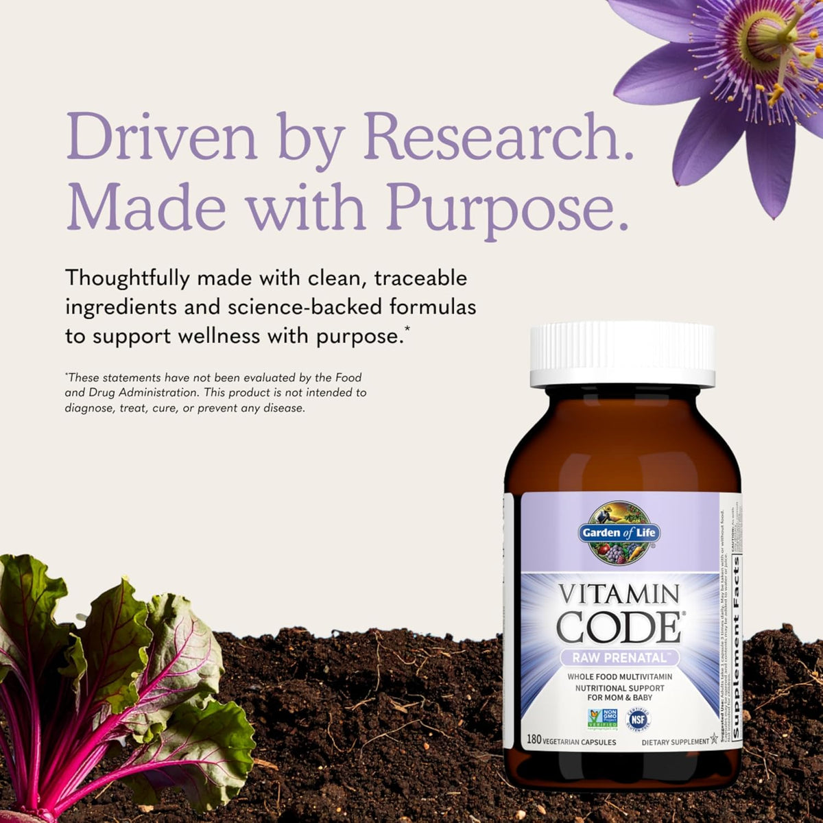 Garden of Life Vitamin Code Raw Prenatal Multivitamin, 60 Day Supply - görsel 6
