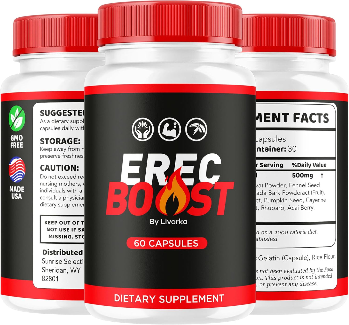 (3 Pack) ErecBoost Capsules - Original Advanced Formula, 180 Capsules (3-Month Supply) - görsel 4