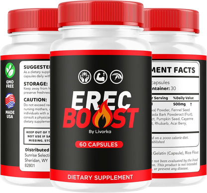 (3 Pack) ErecBoost Capsules - Original Advanced Formula, 180 Capsules (3-Month Supply)