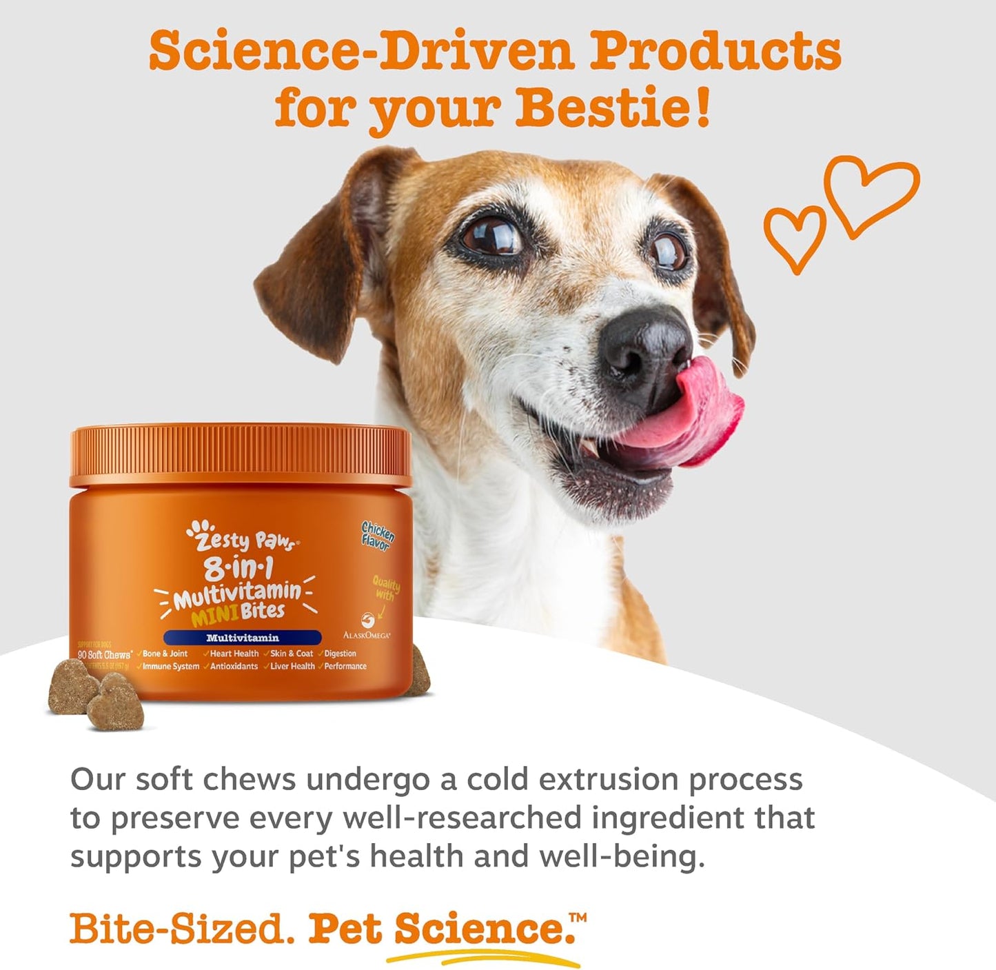 Zesty Paws Dog Multivitamin - Chewable Chicken Mini Bites (90ct) - görsel 6