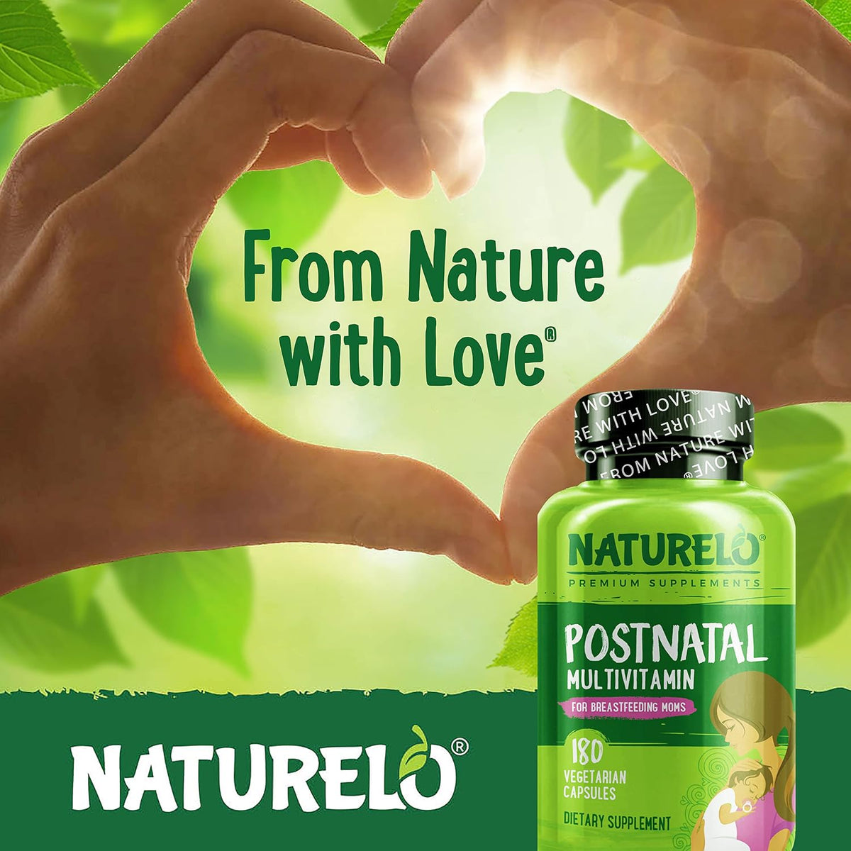 NATURELO Postnatal Multivitamin | Plant-Based Supplement for Breastfeeding Women | 180 Capsules - görsel 7