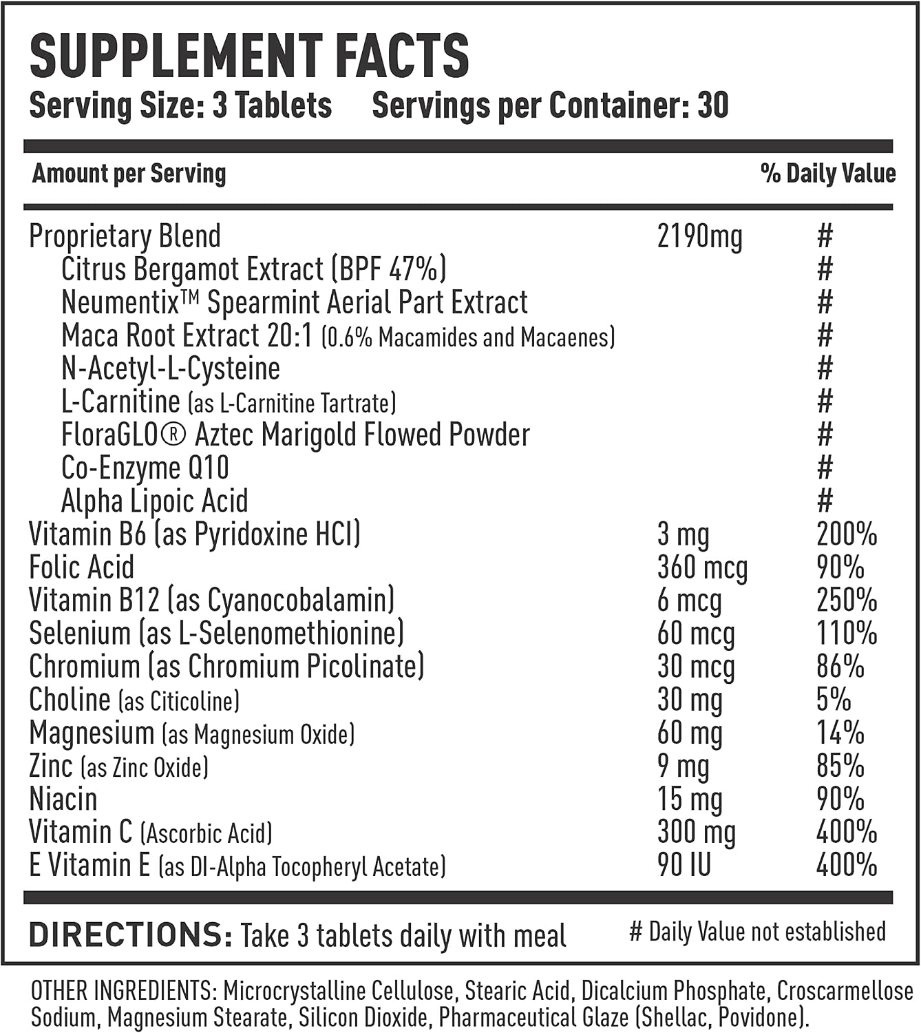 Whitney Johns Citrus Bergamot for Women, 1200mg, 90 Tablets - görsel 8
