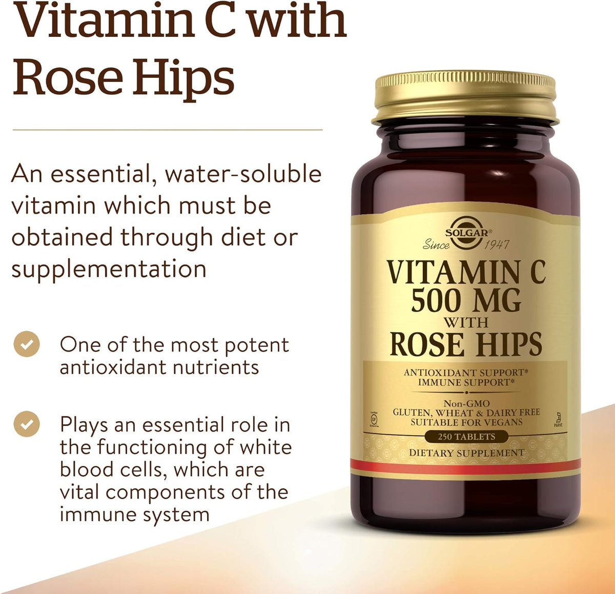 Solgar Vitamin C 500 mg with Rose Hips - görsel 3