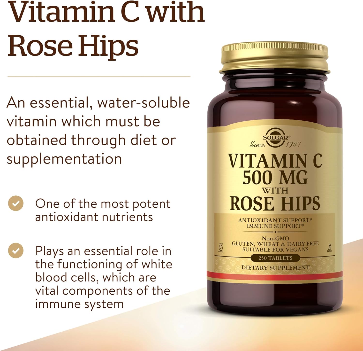 Solgar Vitamin C 500 mg with Rose Hips - görsel 3