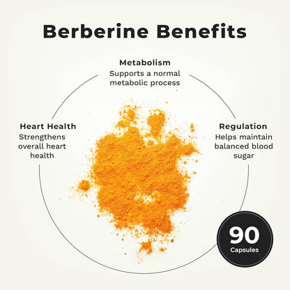 LifeSeasons Berberine - Digestive, Heart & Immune Support - 1000 mg - 90 Capsules