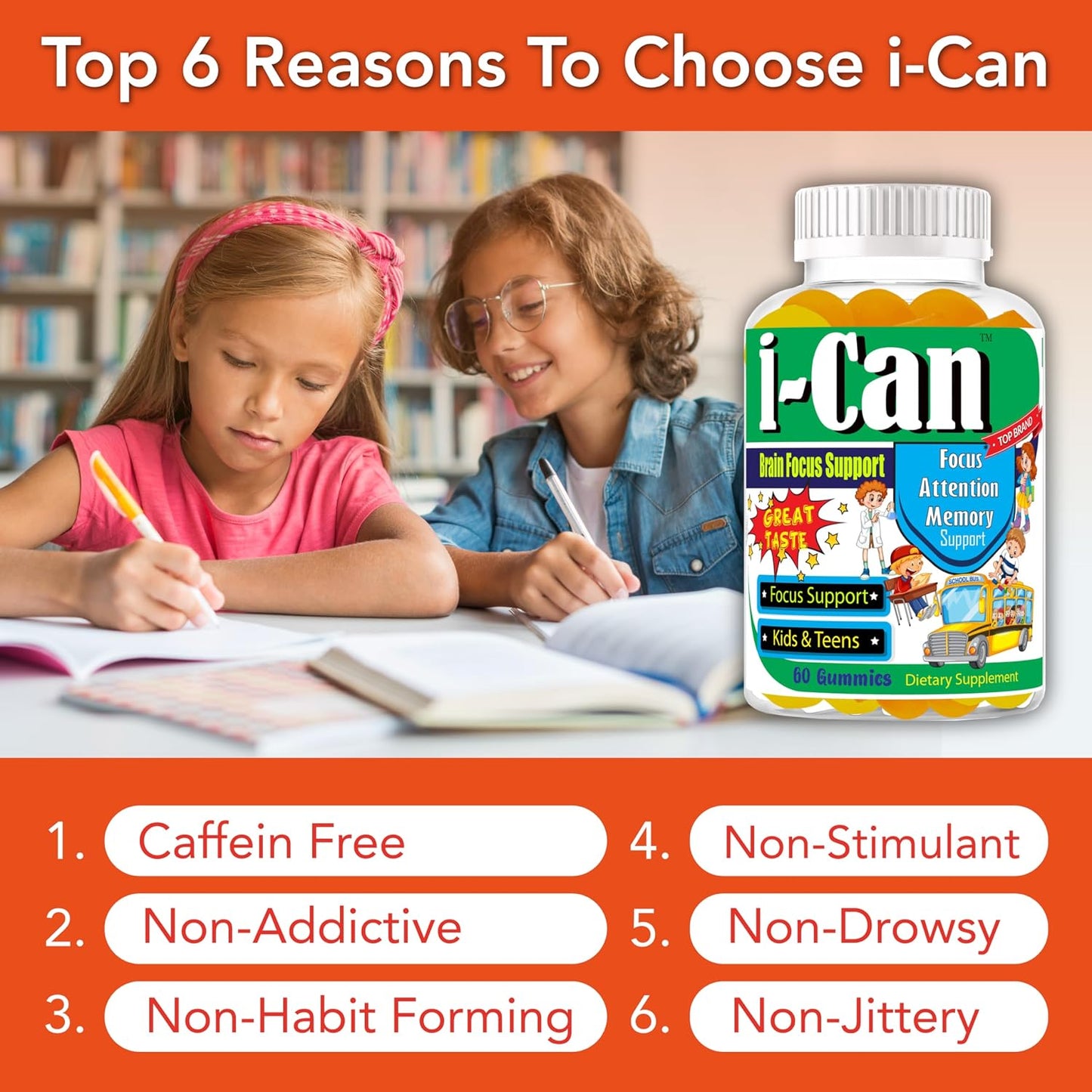 I-Can Kids Focus Gummies with Omega-3 DHA - görsel 4