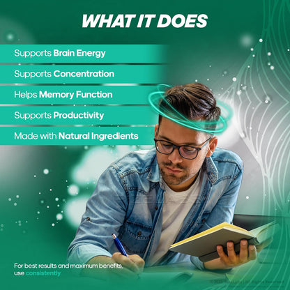 Neuro Zoom Supplement - Organic Memory Support Formula (3 Pack, 180 Capsules)