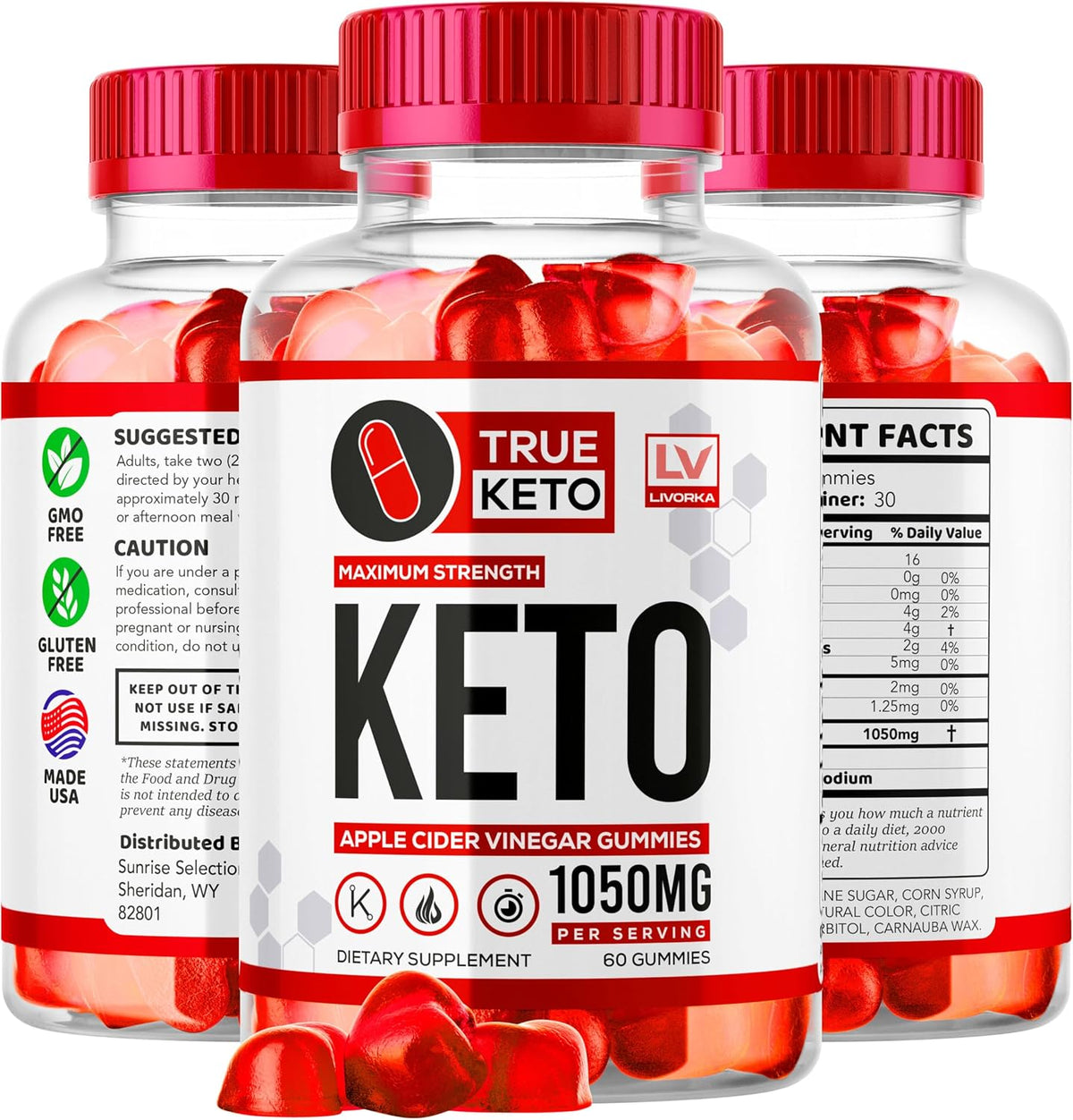 (3 Pack) True Keto ACV Gummies, True Keto Gummies, True Keto Advanced Apple Cider Vinegar Formula, True Gummies, 180 Gummies for 3 Months - görsel 7
