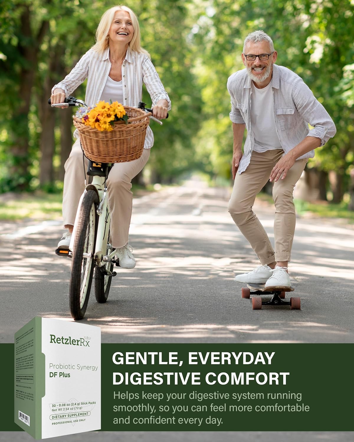 HormoneSynergy Probiotic Synergy DF Plus - 30 Billion CFU with Saccharomyces boulardii and Arabinogalactan - 30 Stick Packs - görsel 2