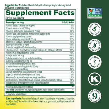 MegaFood Women's Advanced Multivitamin with Iron and Choline - 120 Tablets