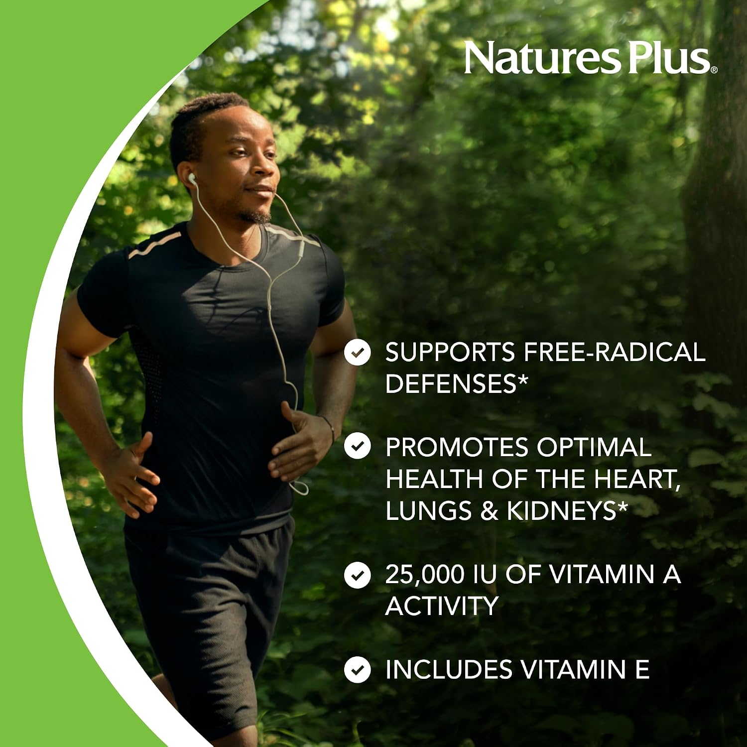 NaturesPlus Natural Beta Carotene 25,000 IU with Vitamin E – 90 Softgels - görsel 4