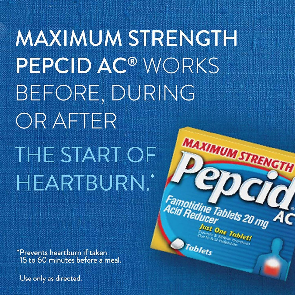 Pepcid Max Strength Tablets 20 mg, 50 Pack - görsel 2