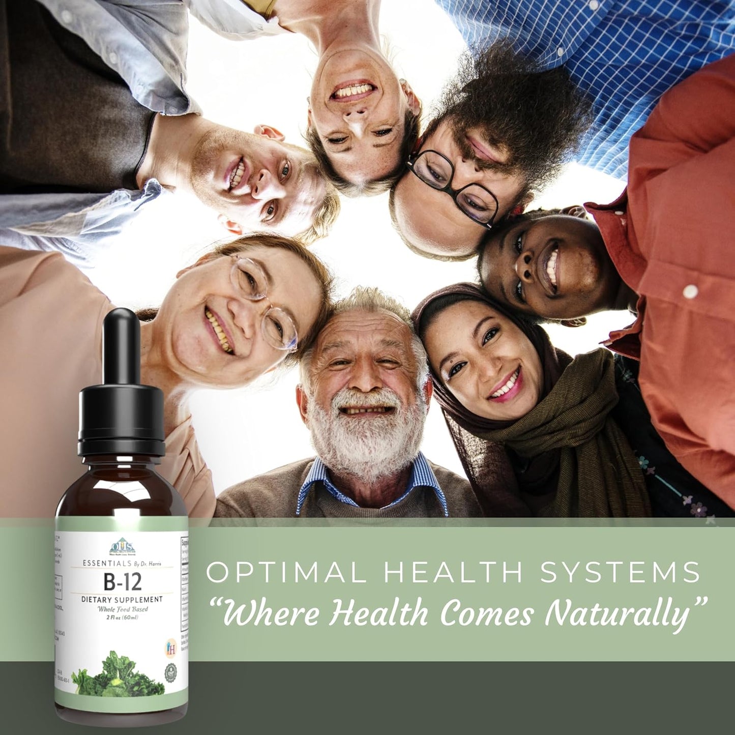 Optimal Health Systems Essential B-12 Drops: Whole Food B-12 for Energy, Red Blood Cell and Cognitive Support – Vegetarian, Non-GMO, Gluten-free, 60 mL - görsel 7