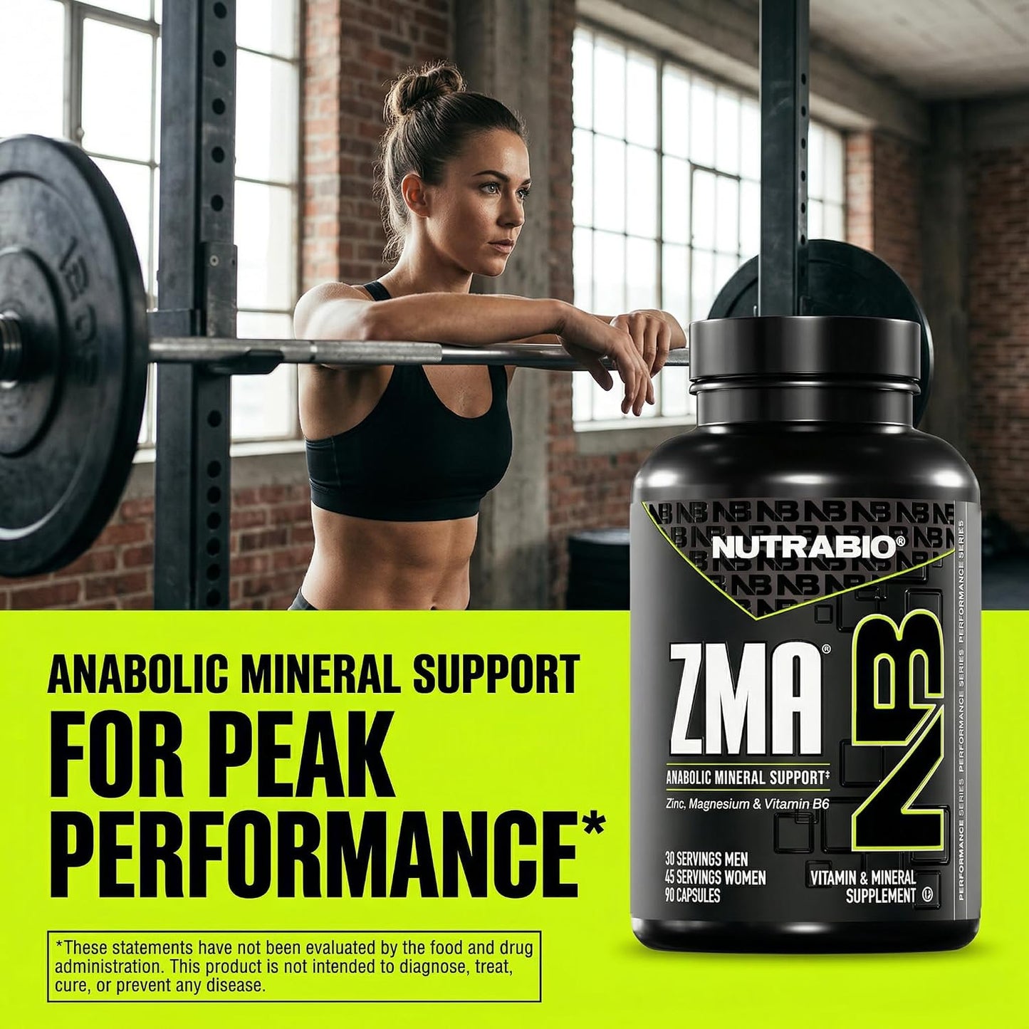 NutraBio ZMA - Zinc, Magnesium & Vitamin B6 Supplement, 90 Capsules - görsel 7