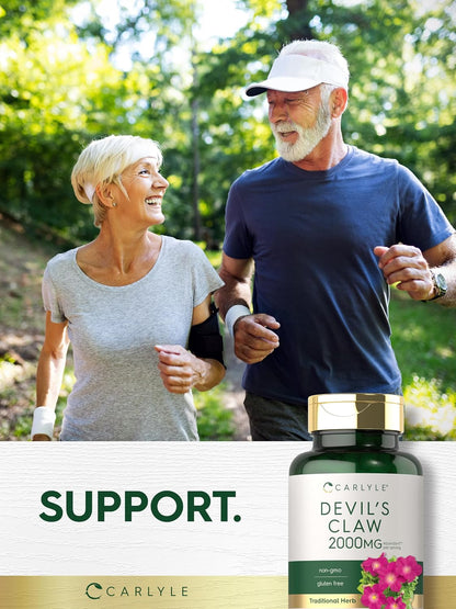 Carlyle Devil's Claw Herbal Supplement, 200 Capsules - Non-GMO & Gluten-free
