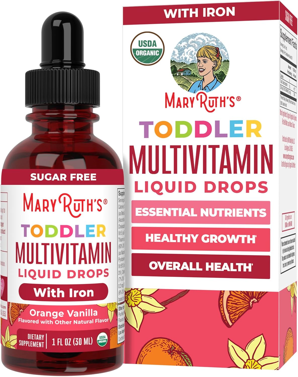 MaryRuth's Organic Toddler Multivitamin with Iron - Liquid Drops (30 ml) - görsel 1