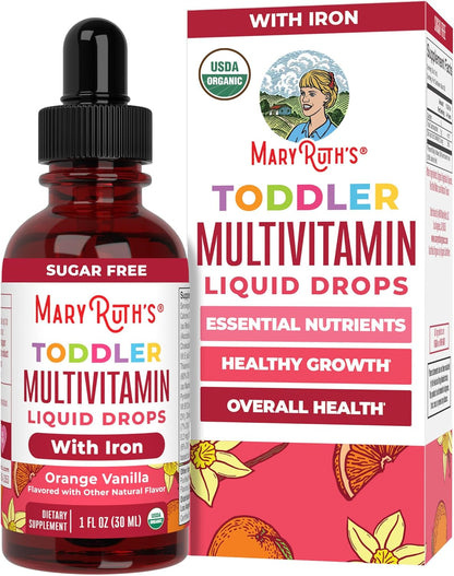 MaryRuth's Organic Toddler Multivitamin with Iron - Liquid Drops (30 ml)