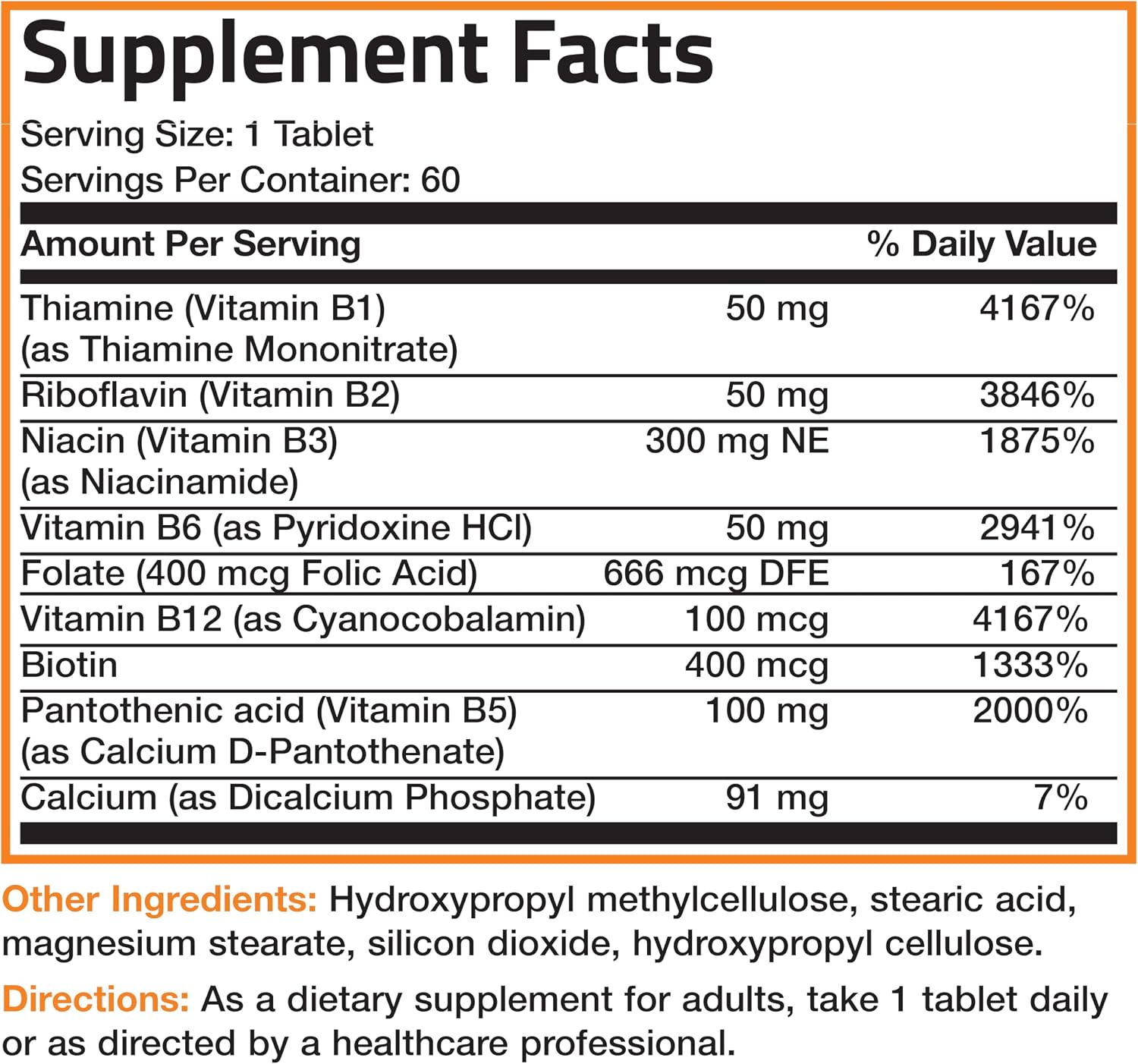 Bronson Super B Vitamin B Complex Sustained Slow Release | 60 Tablets - görsel 6