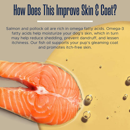 Wild Alaskan Salmon Oil for Dogs with Pollock – 8 oz