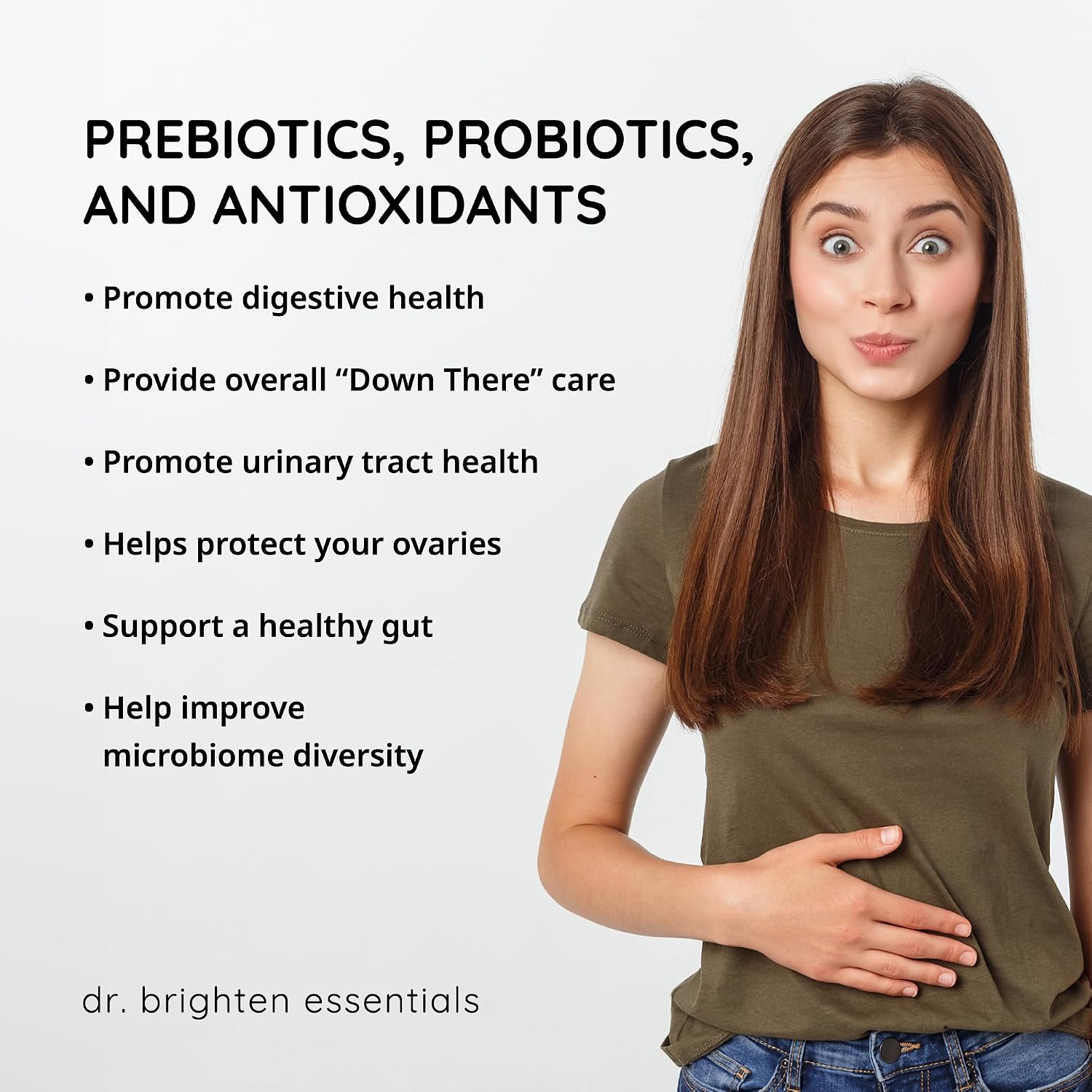 Dr. Brighten Women's Probiotic - Probiotics & Prebiotics with Antioxidants for Balanced Hormones and Female Microbiome, 60 Capsules - görsel 5