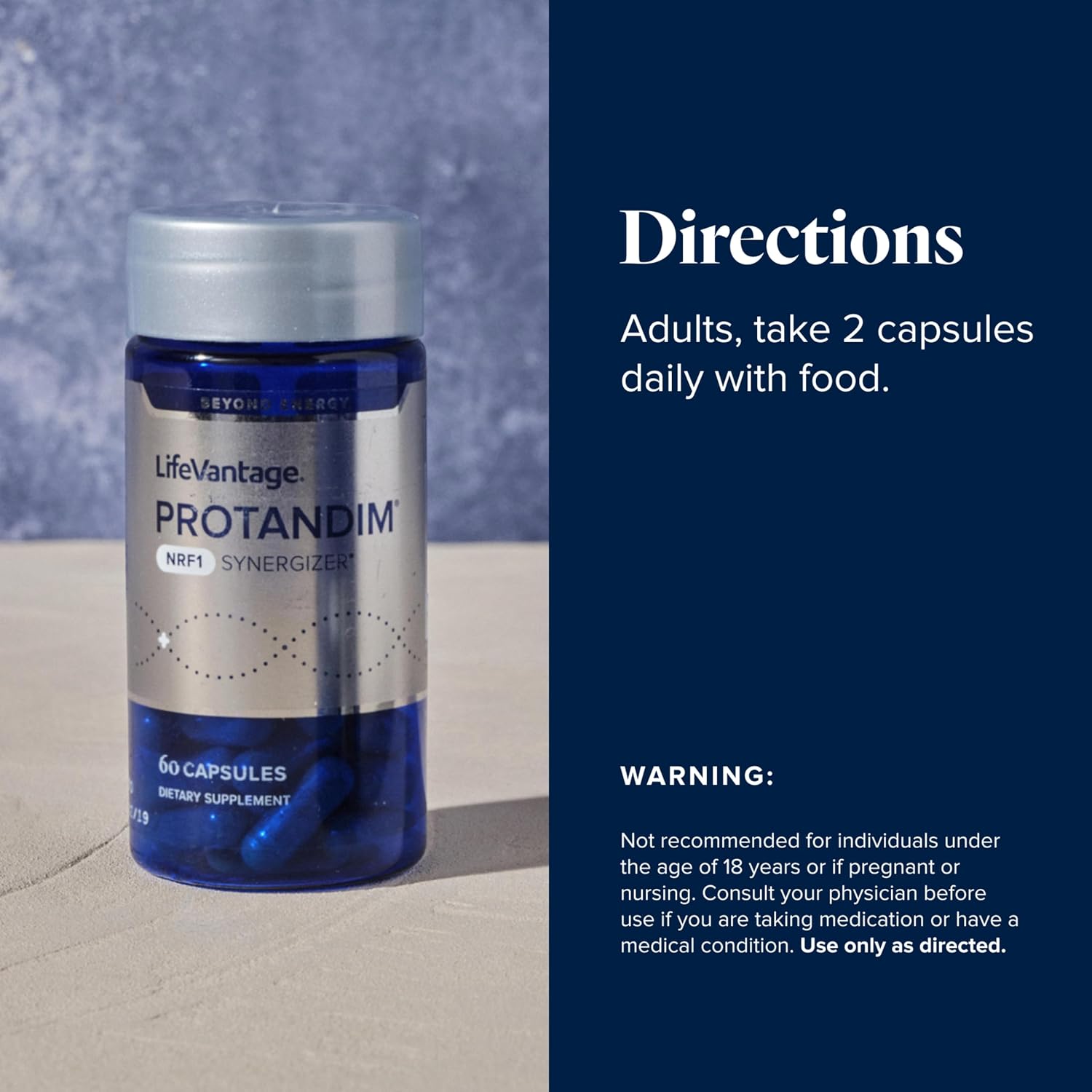 LifeVantage Protandim NRF1 Synergizer – NRF1 Activator for Cellular Health, Energy & Vitality, 60 Capsules - görsel 6