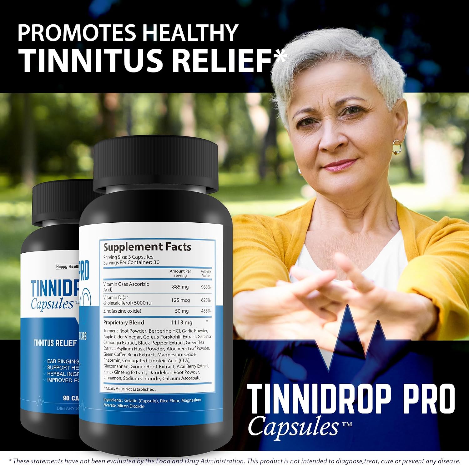 Tinnidrop Pro Capsules - Tinnitus Support Supplement for Ringing Ears - görsel 6