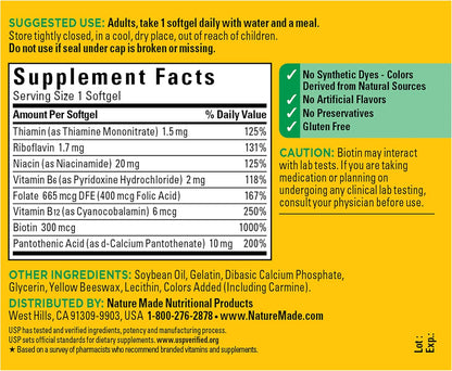 Nature Made Super B Complex – 160 Softgels
