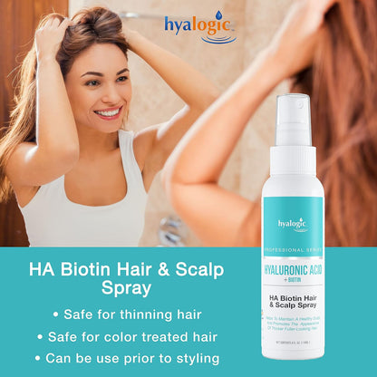 Hyalogic Biotin Hair & Scalp Spray with Hyaluronic Acid, 118 ml