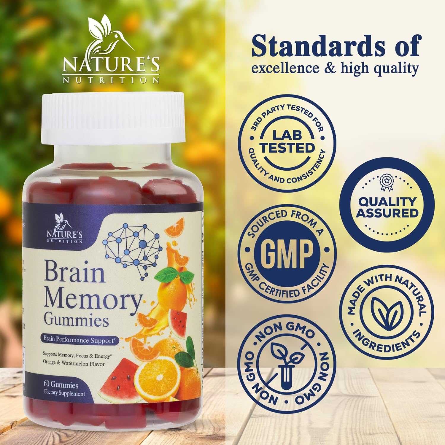Brain Supplement Gummies - 3X Strength with Phosphatidylserine, B6, B12 & Nootropics for Memory, Focus, Concentration - 60 Gummies - görsel 4