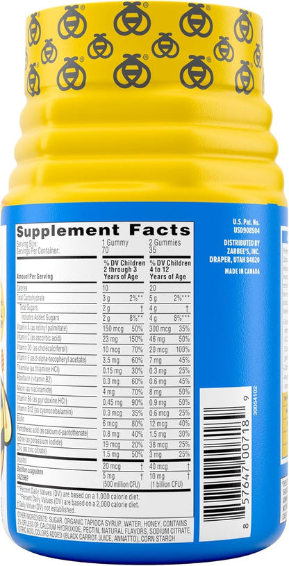 Zarbee's Kid's Complete Multivitamin + Probiotic Gummies – 70 Count
