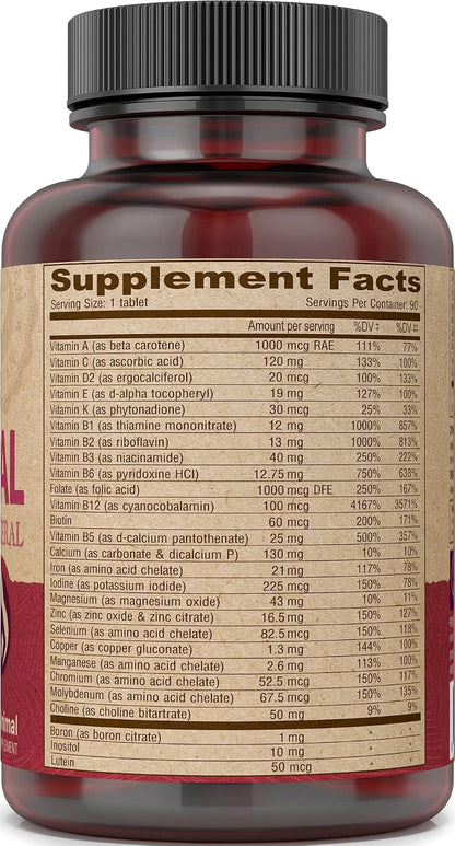 DEVA Vegan Vitamins Prenatal Multivitamin & Mineral - One Daily - 90 Vegetarian Tablets - Pack of 2